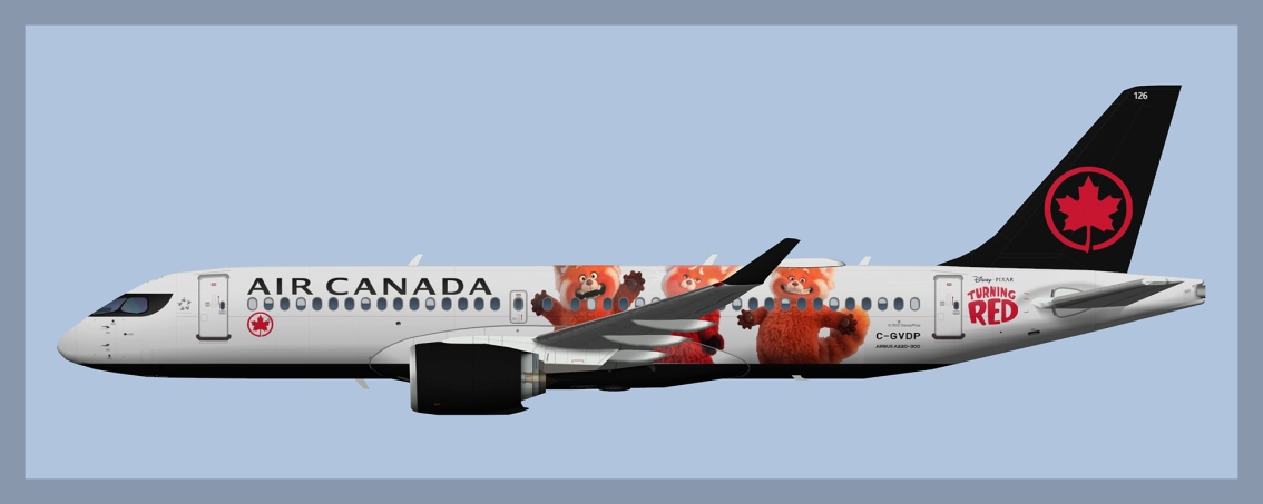 Air Canada Airbus A220-300 C-GDVP Turning Red (SBAI Model)